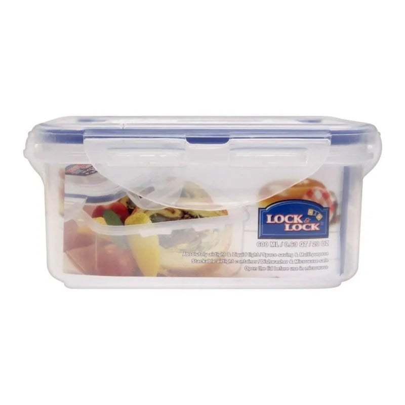 lock & lock air tight square short food container, 600ml, llhpl854 image2