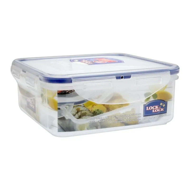 lock & lock air tight square short food container, 870ml, llhpl823 main image