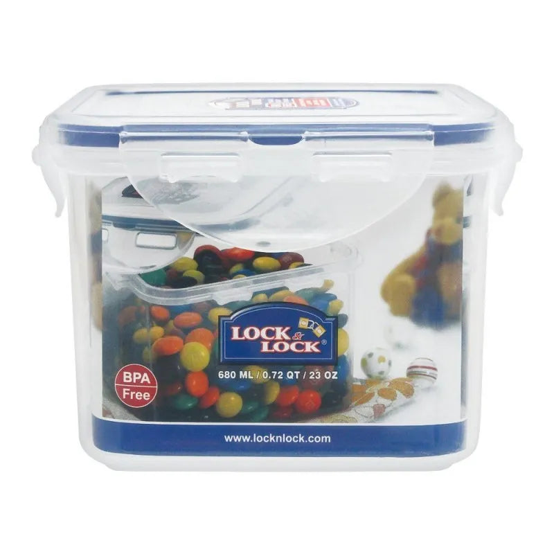 lock & lock air tight square tall food container, 680ml, llhpl851 image2