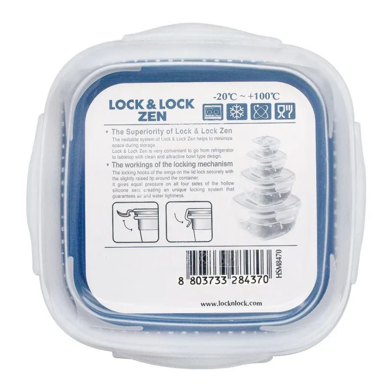 lock & lock air tight square zen style container, 520ml, llhsm8430 image4