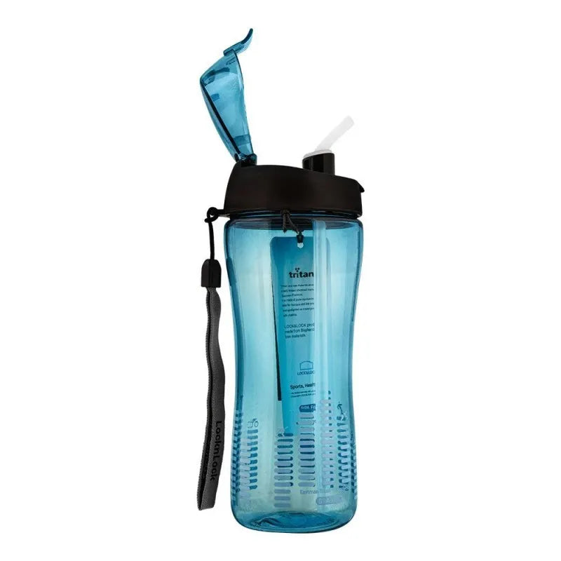 lock & lock bisfree sports bottle llabf628b, with straw blue, 550ml image2