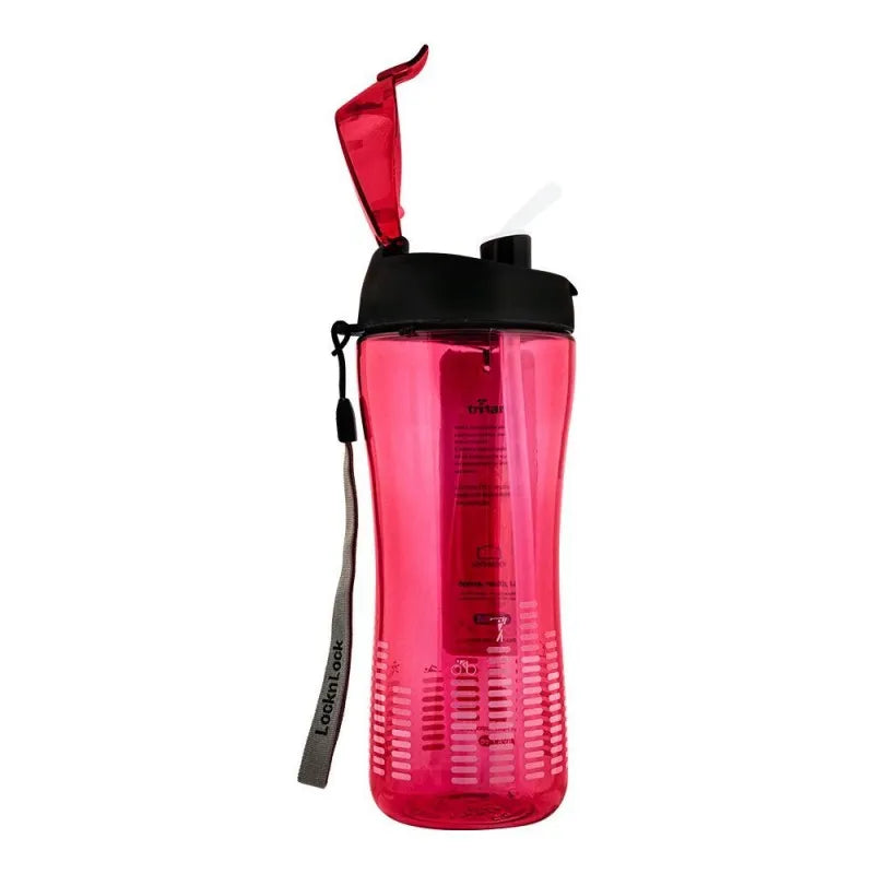 lock & lock bisfree sports bottle llabf628p, with straw pink, 550ml image2