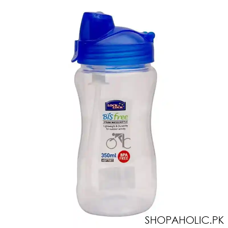 lock & lock bisfree tritan sports water bottle with straw, 350ml, llabf708t main image