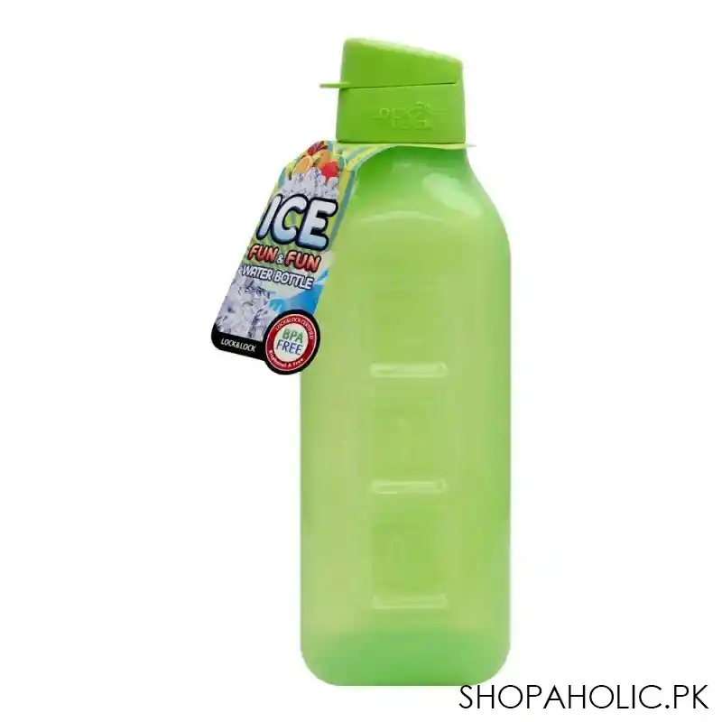 lock & lock ice fun & fun water bottle, green, 1.0l, llhap805g main image