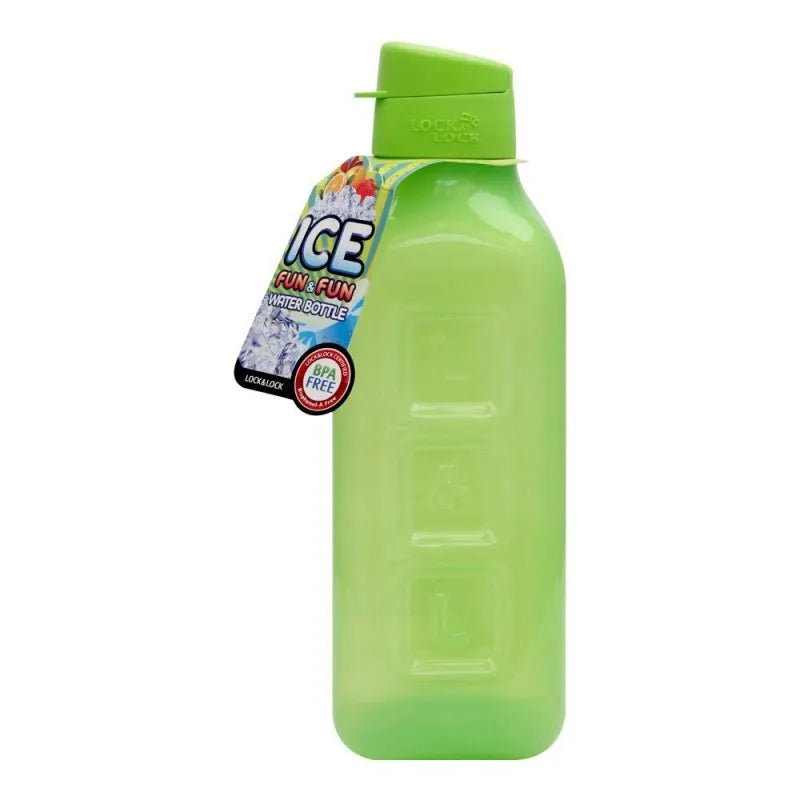 lock & lock ice fun & fun water bottle, green, 1.0l, llhap805g main image