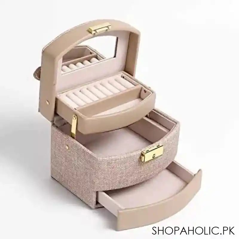 lockable leather jewelry box main image