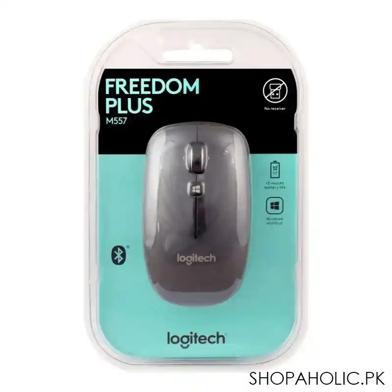 logitech freedom plus mouse, black, m557 image2