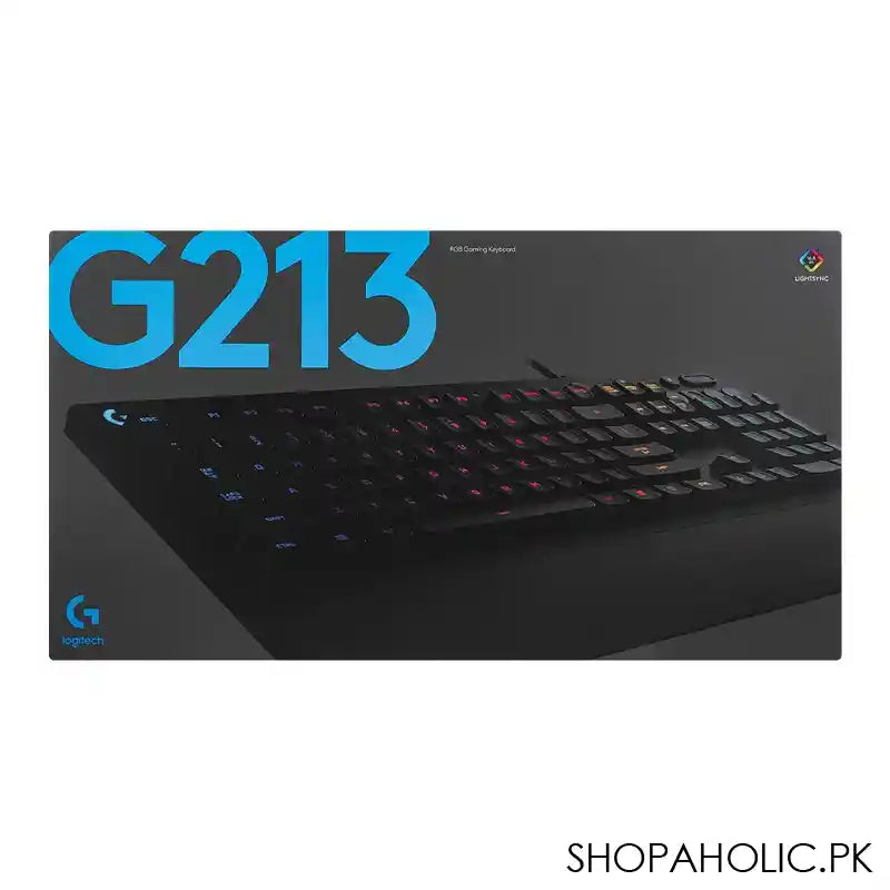 Logitech Light Sync RGB Gaming Keyboard, Black, G213 - Image 2