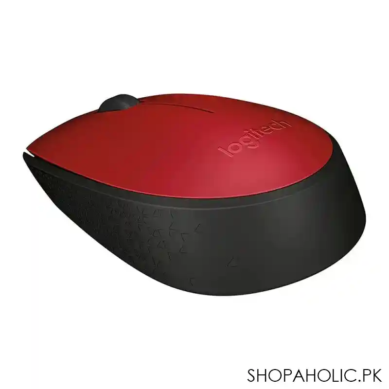 logitech m171 wireless mouse, black/red image2