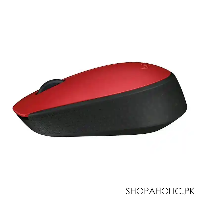 logitech m171 wireless mouse, black/red image3