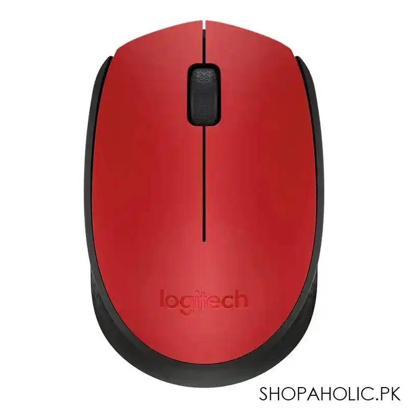 logitech m171 wireless mouse, black/red main image