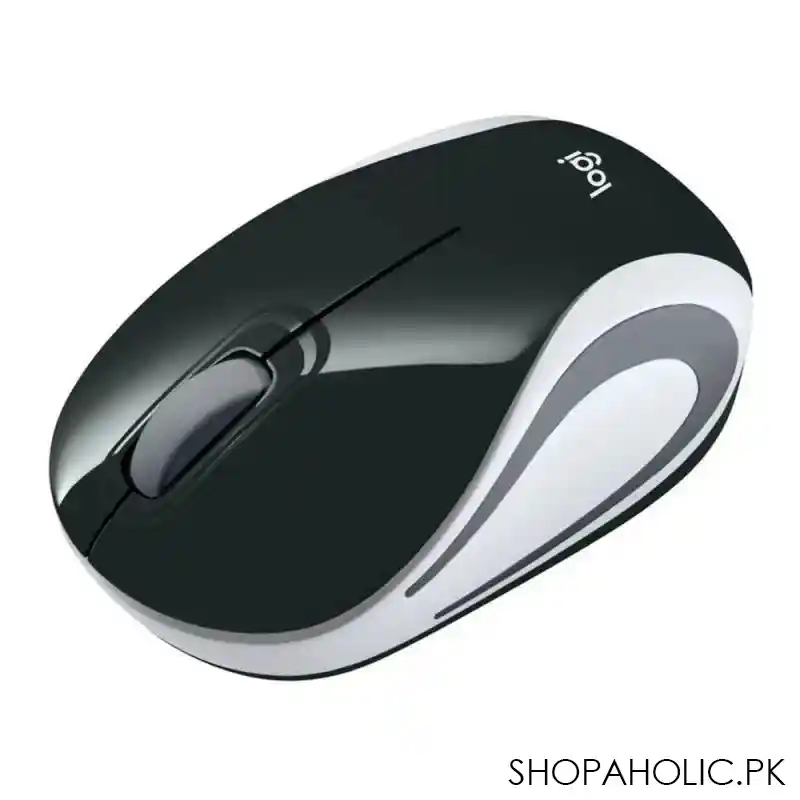 logitech m187 wireless mouse, black/white image3