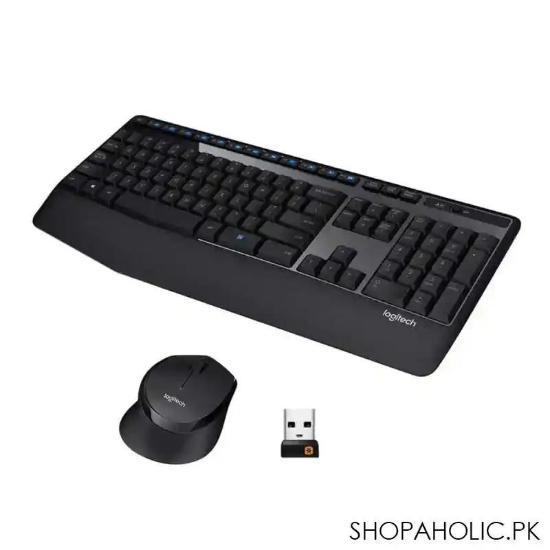 logitech mk345 wireless combo keyboard + mouse, black main image