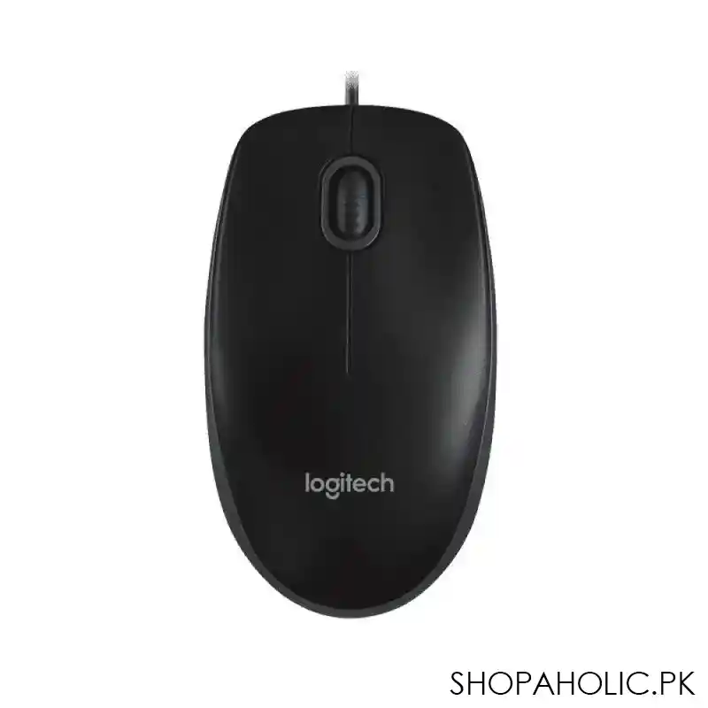 logitech mouse, black, b100 main image