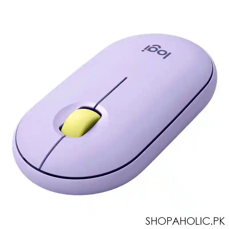 logitech pebble wireless mouse, lavender, m350 image2