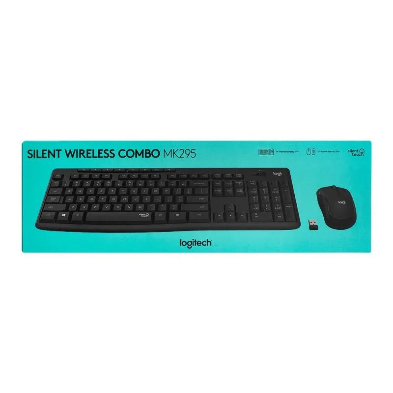 logitech silent wireless combo keyboard & mouse black, mk295 image5