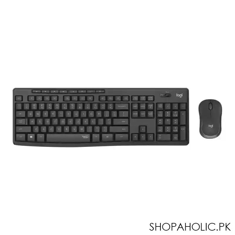 logitech silent wireless combo keyboard & mouse black, mk295 main image