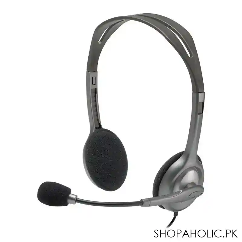 logitech stereo headset, black, h111 main image