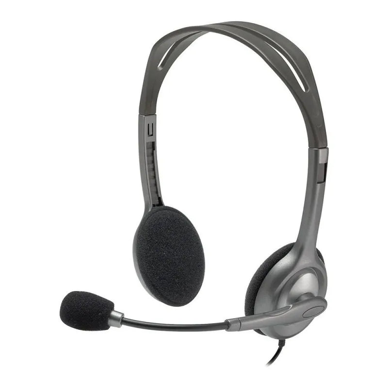 logitech stereo headset, black, h111 main image