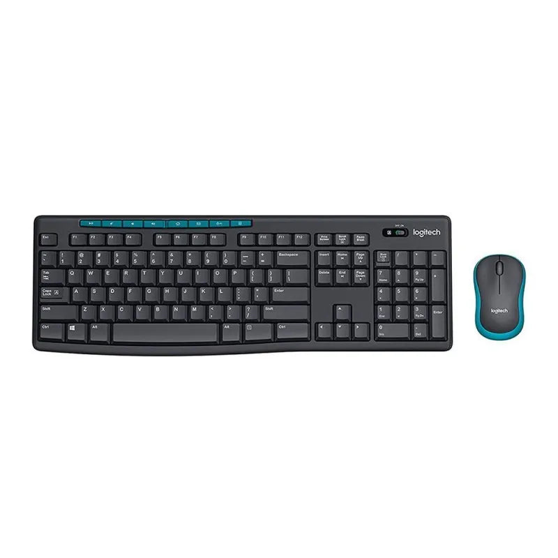 logitech wireless combo keyboard, black/blue, mk275, 920 008460 main image