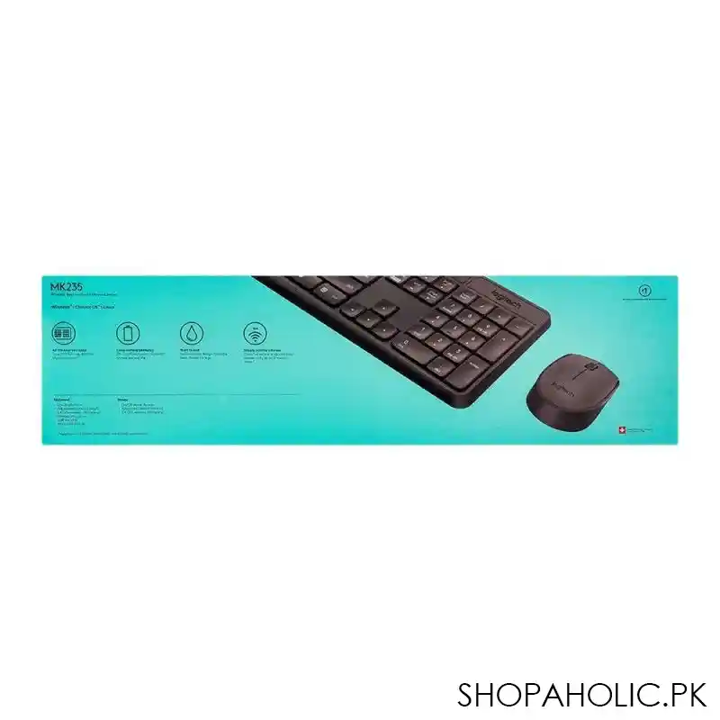 logitech wireless keyboard and mouse combo, mk 235, 920 007937 image3