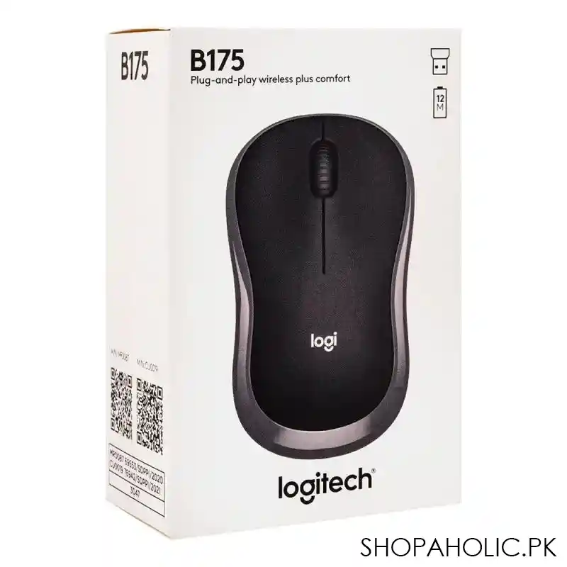 logitech wireless mouse, black, b175, 910 002635 image2