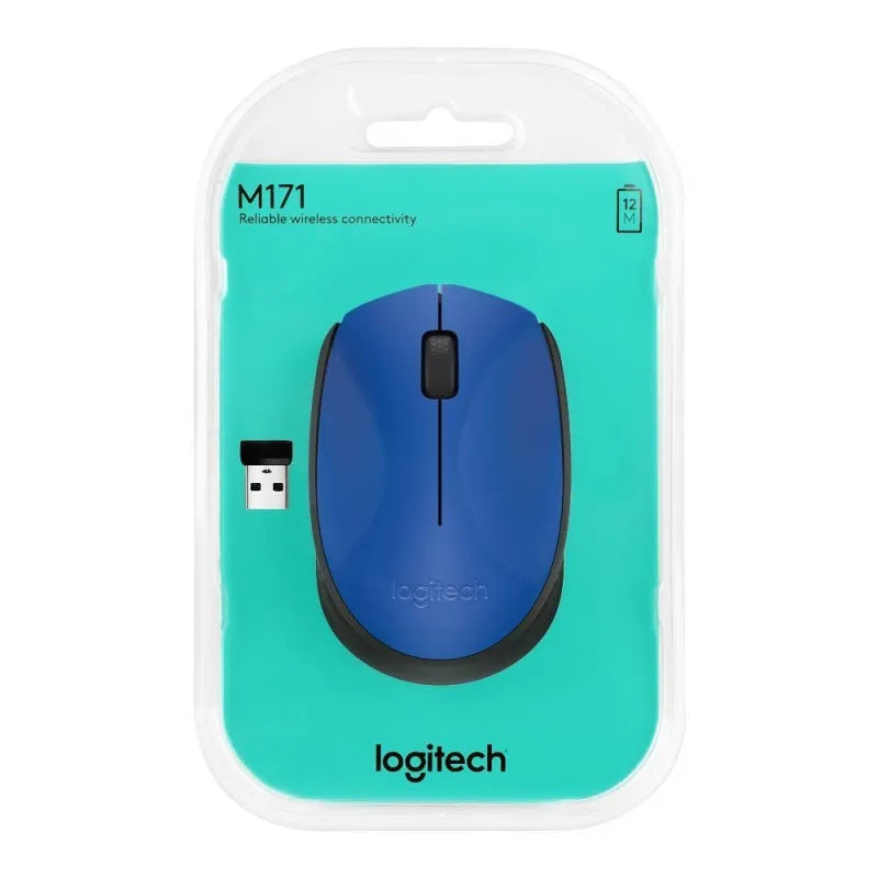 logitech wireless mouse, black/blue, m171 image2