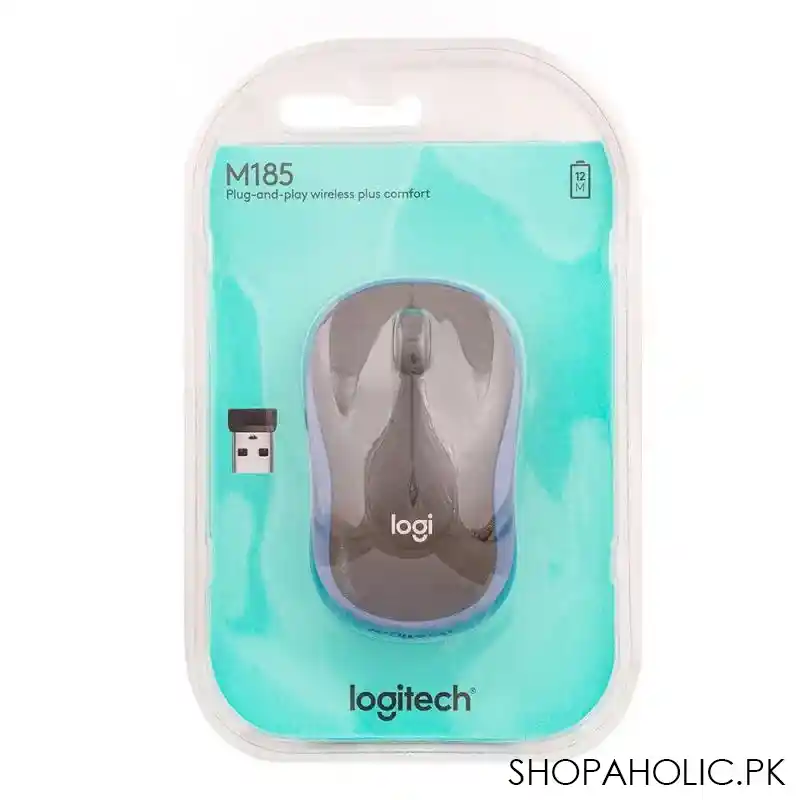 logitech wireless mouse, blue, m185, 910 002502 image2