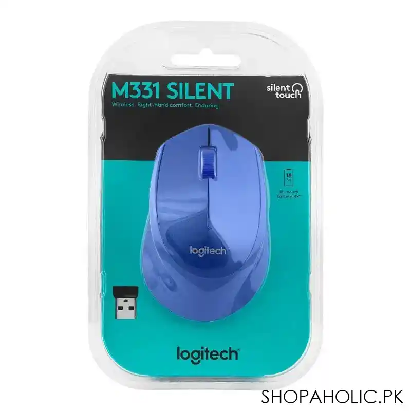 logitech wireless mouse, blue, m331 image5