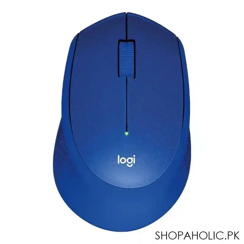 logitech wireless mouse, blue, m331 main image