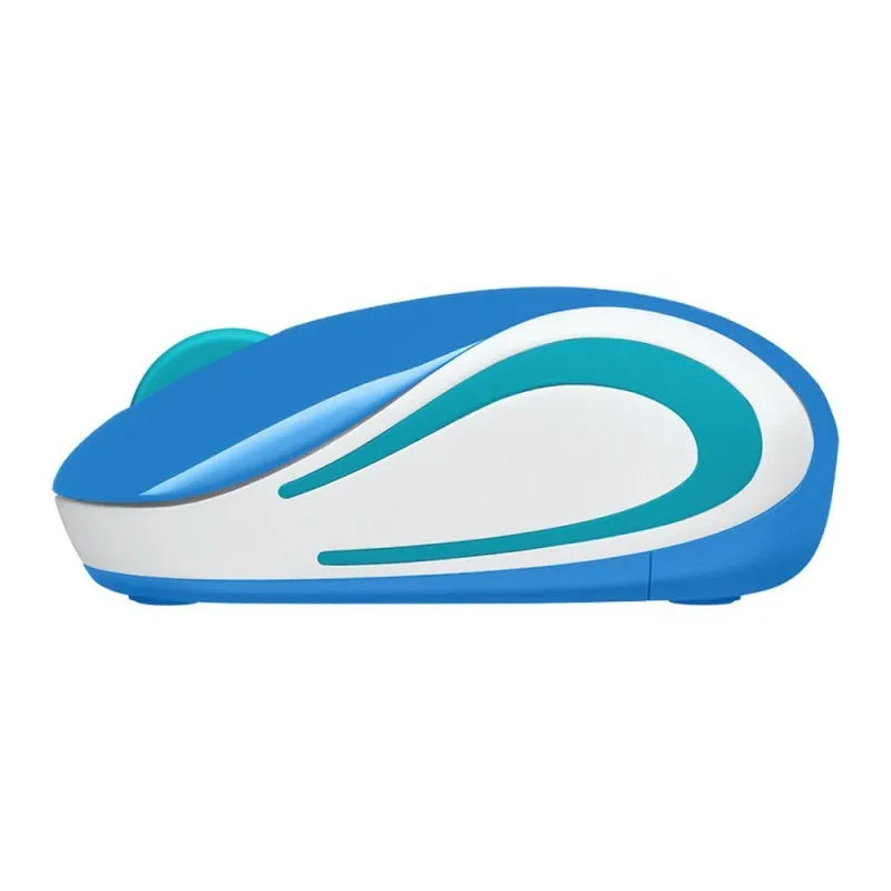 logitech wireless mouse, blue/white, m187 image4