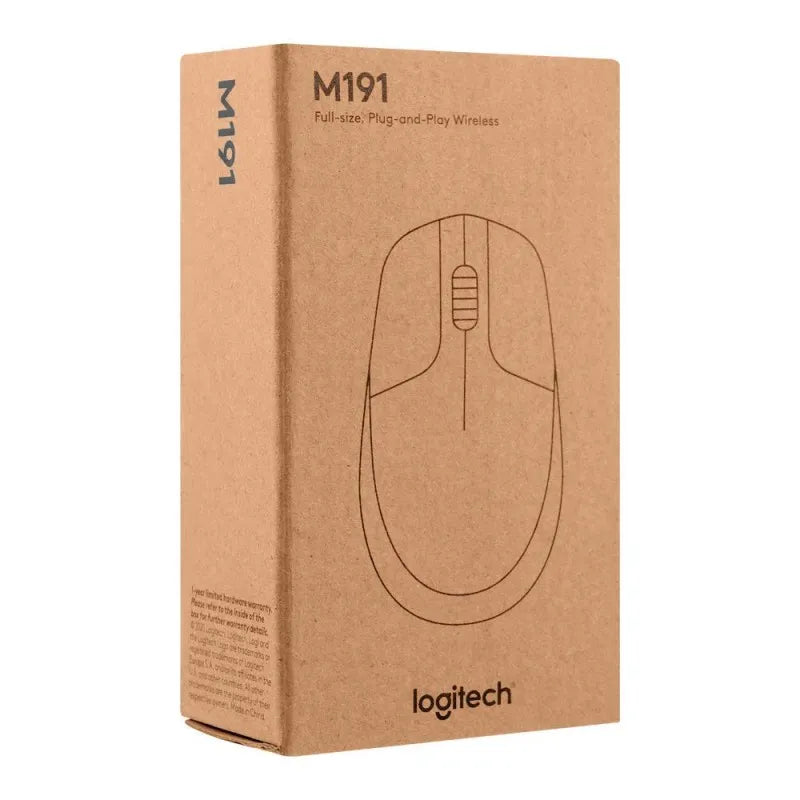 logitech wireless mouse, grey, m191, 910 005927 main image