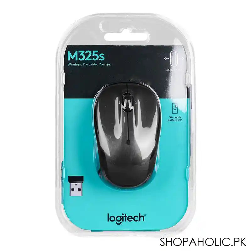 Logitech Wireless, Portable & Precise Mouse, 18M Battery Life, Dark Silver, M325S, 910-006814 - Main Image