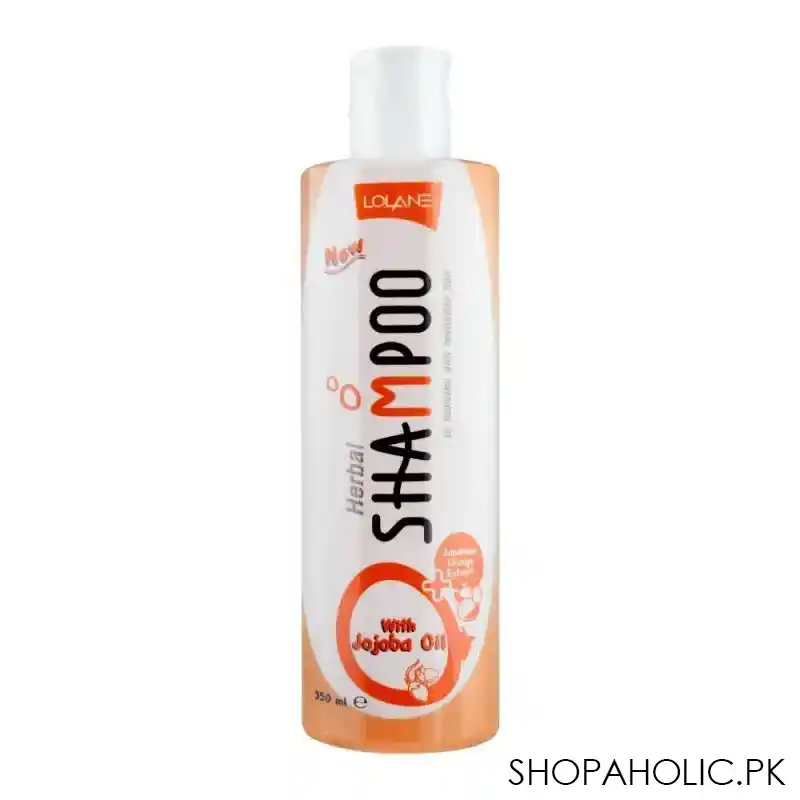 lolane jojoba oil + japanese orange extract herbal shampoo, 350ml main image