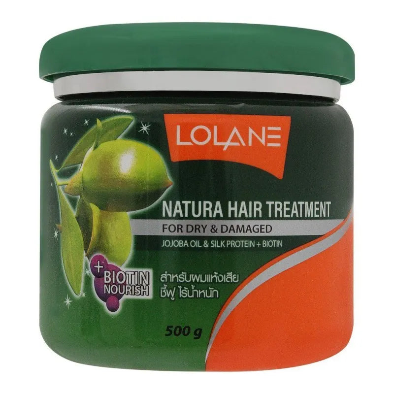 lolane natura hair treatment, jojoba oil & silk protein, for dary & damaged, 500g main image