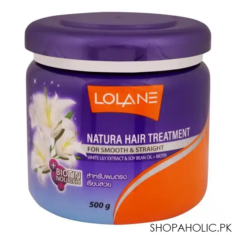 lolane natura lily extract + biotin hair treatment, 500g main image