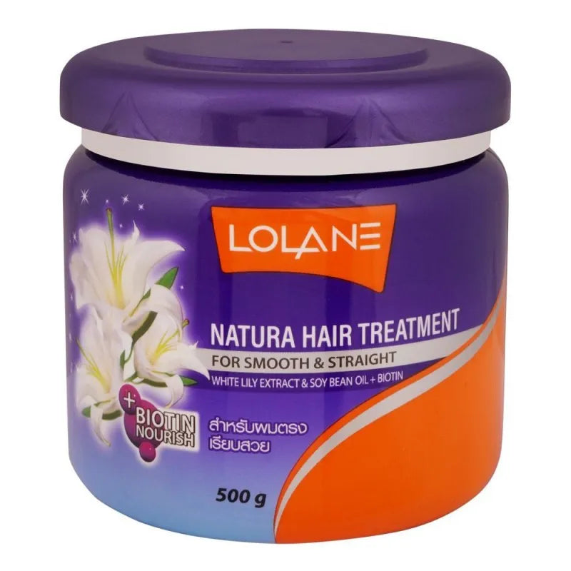 lolane natura lily extract + biotin hair treatment, 500g main image