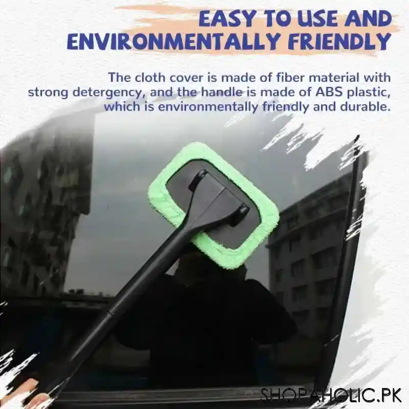 long handle car window windshield cleaning duster with washable cloth image5