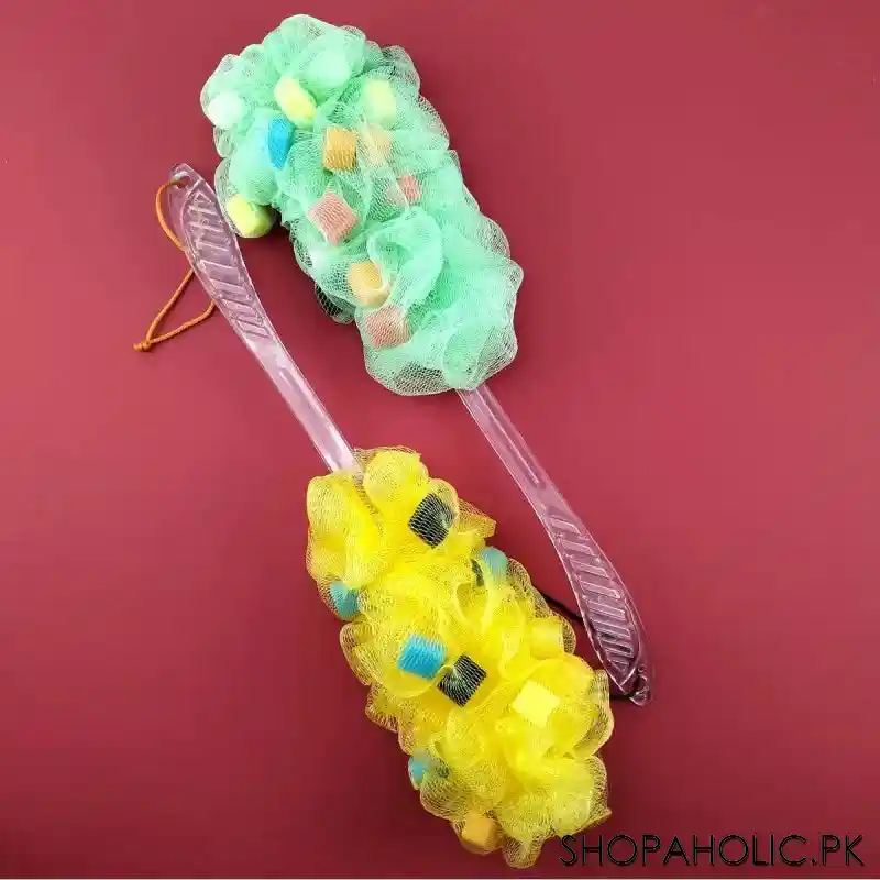 loofah with long acrylic handle image2