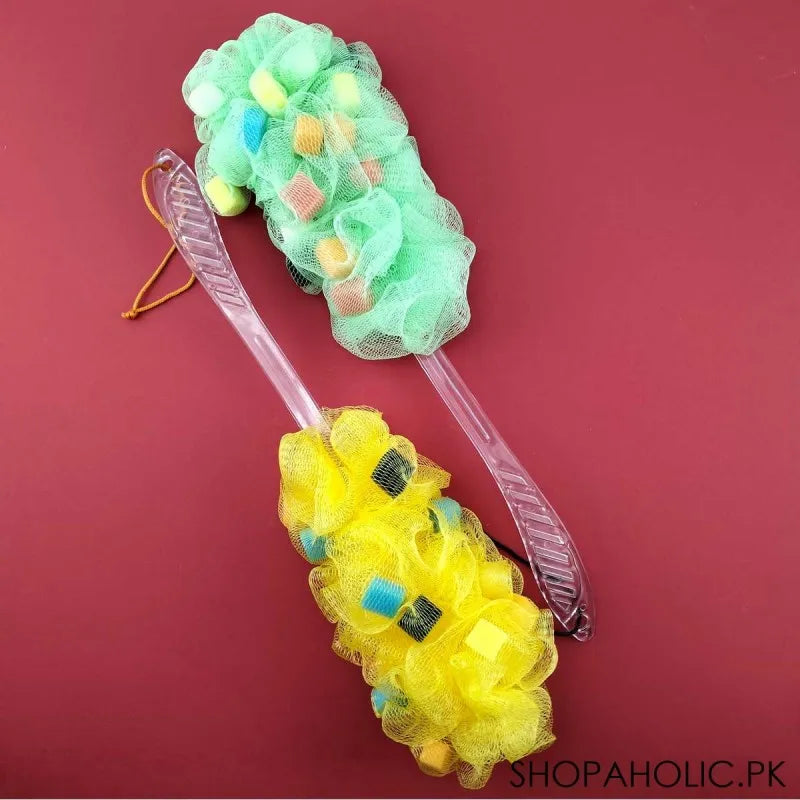 loofah with long acrylic handle image2