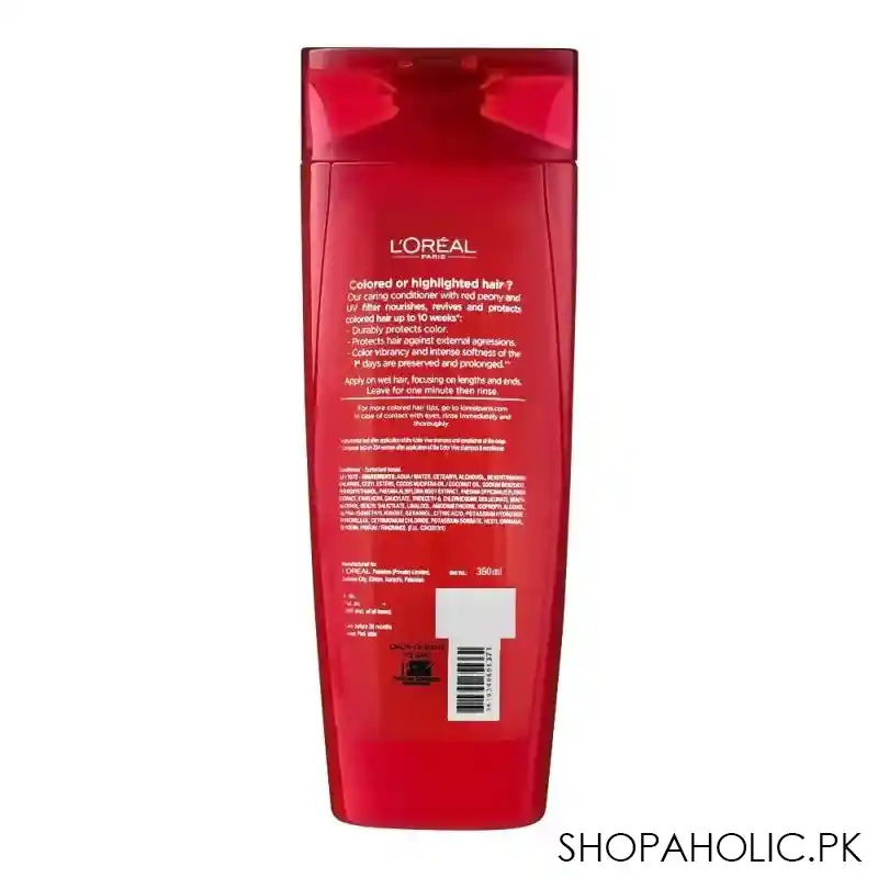 l'oreal elvive colour protect protecting shampoo, 360ml image3