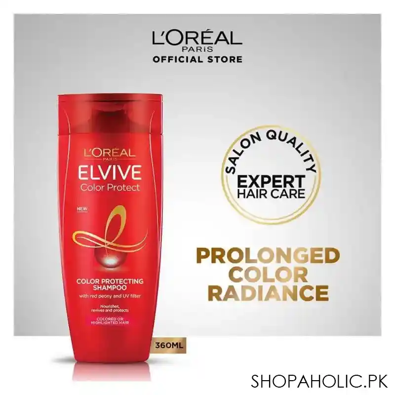 l'oreal elvive colour protect protecting shampoo, 360ml main image