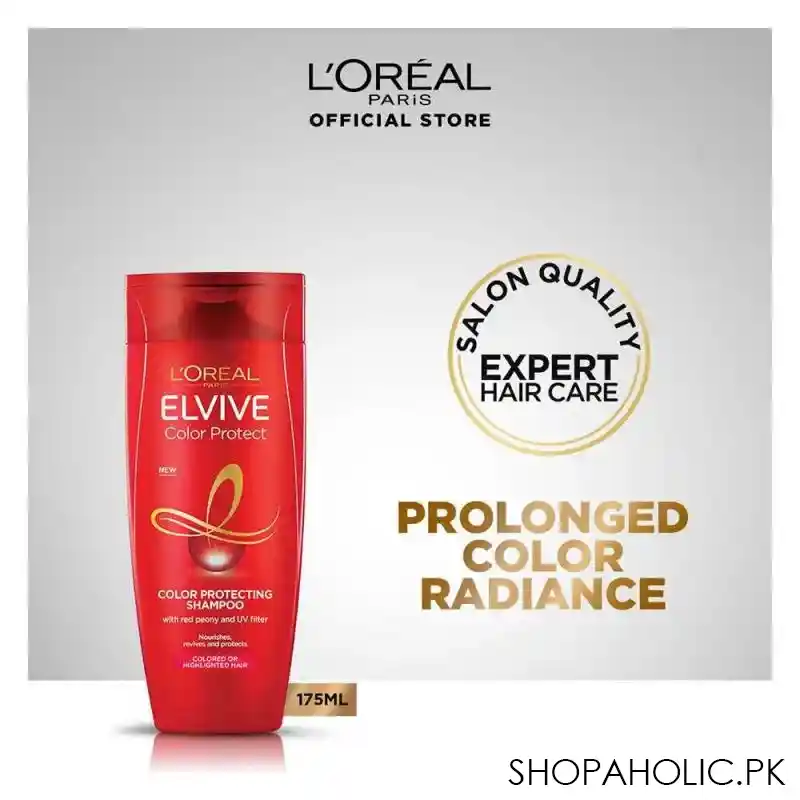 l'oreal paris colour protect protecting shampoo, for coloured hair, 175ml main image