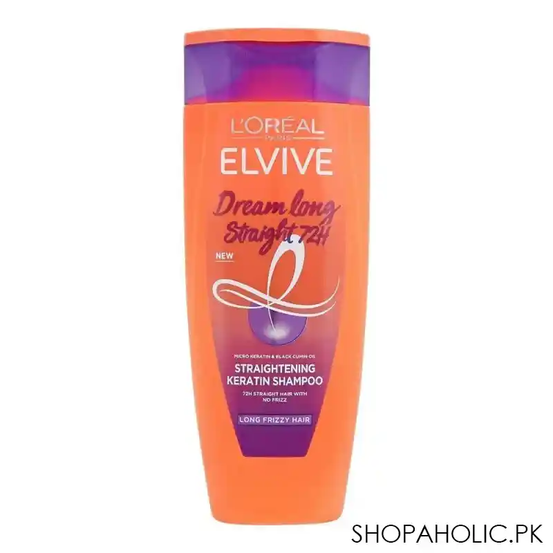 l'oreal paris elvive dream long straight 72hrs straightening keratin shampoo, long frizzy hair, 175ml image2