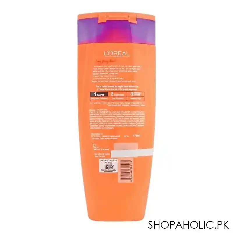 l'oreal paris elvive dream long straight 72hrs straightening keratin shampoo, long frizzy hair, 175ml image3