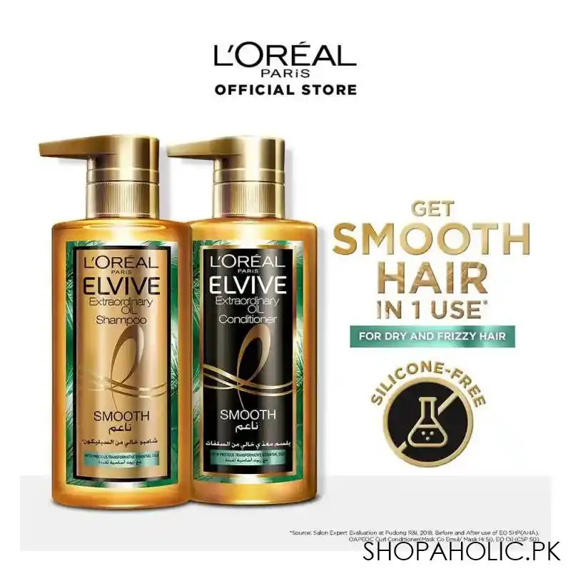 l'oreal paris elvive extraordinary oil conditioner, silicone free, 440ml main image