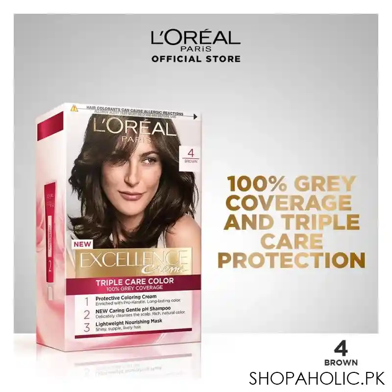 l'oreal paris excellence creme hair colour, brown 4 image2