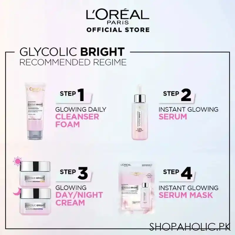 l'oreal paris glycolic bright instant glowing serum mask, 22g image6