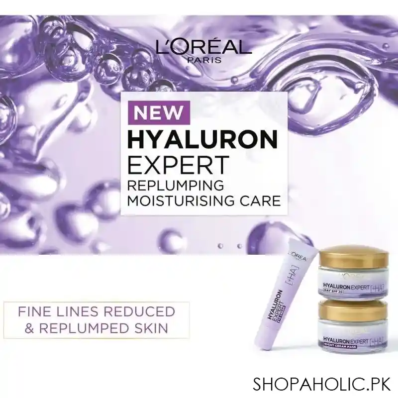 l'oreal paris hyaluron expert replumping moisturizing care eye cream, 15ml image5