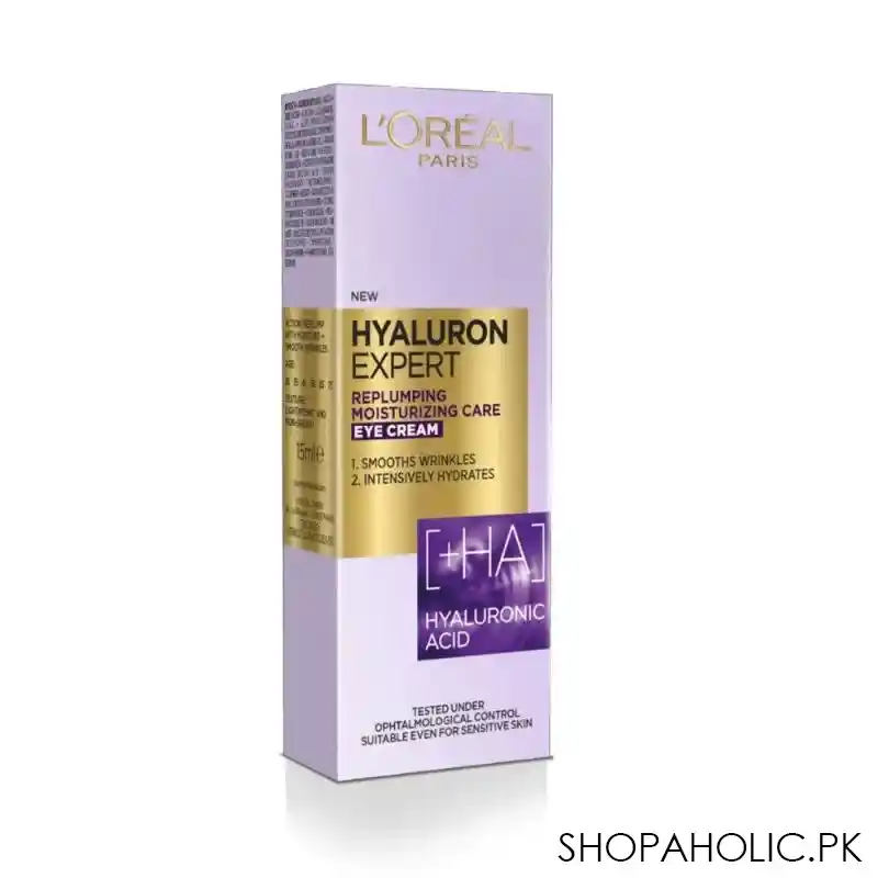 l'oreal paris hyaluron expert replumping moisturizing care eye cream, 15ml main image